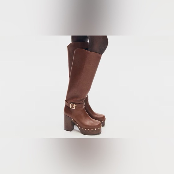 H&M knee high boots studded 7 - Picture 3 of 5